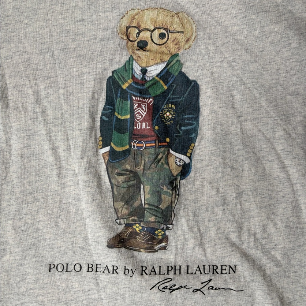 Polo Bear by Ralph Lauren Heather Gray Crewneck Tee